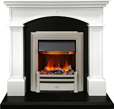 Каминокомплект Dimplex Langford очаг Chesford белый с черным Dimplex Langford очаг Chesford белый с черным