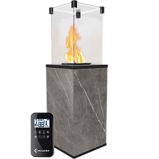 Газовый камин Kratki Patio/Mini/G31/37MBAR/Q/N/P/G Naturali Pietra Grey керамогранит пульт ДУ Kratki Patio/Mini/G31/37MBAR/Q/N/P/G Naturali Pietra Grey керамогранит пульт ДУ